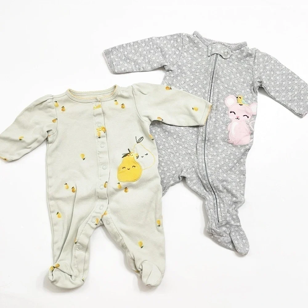 Carter's baby girls footies